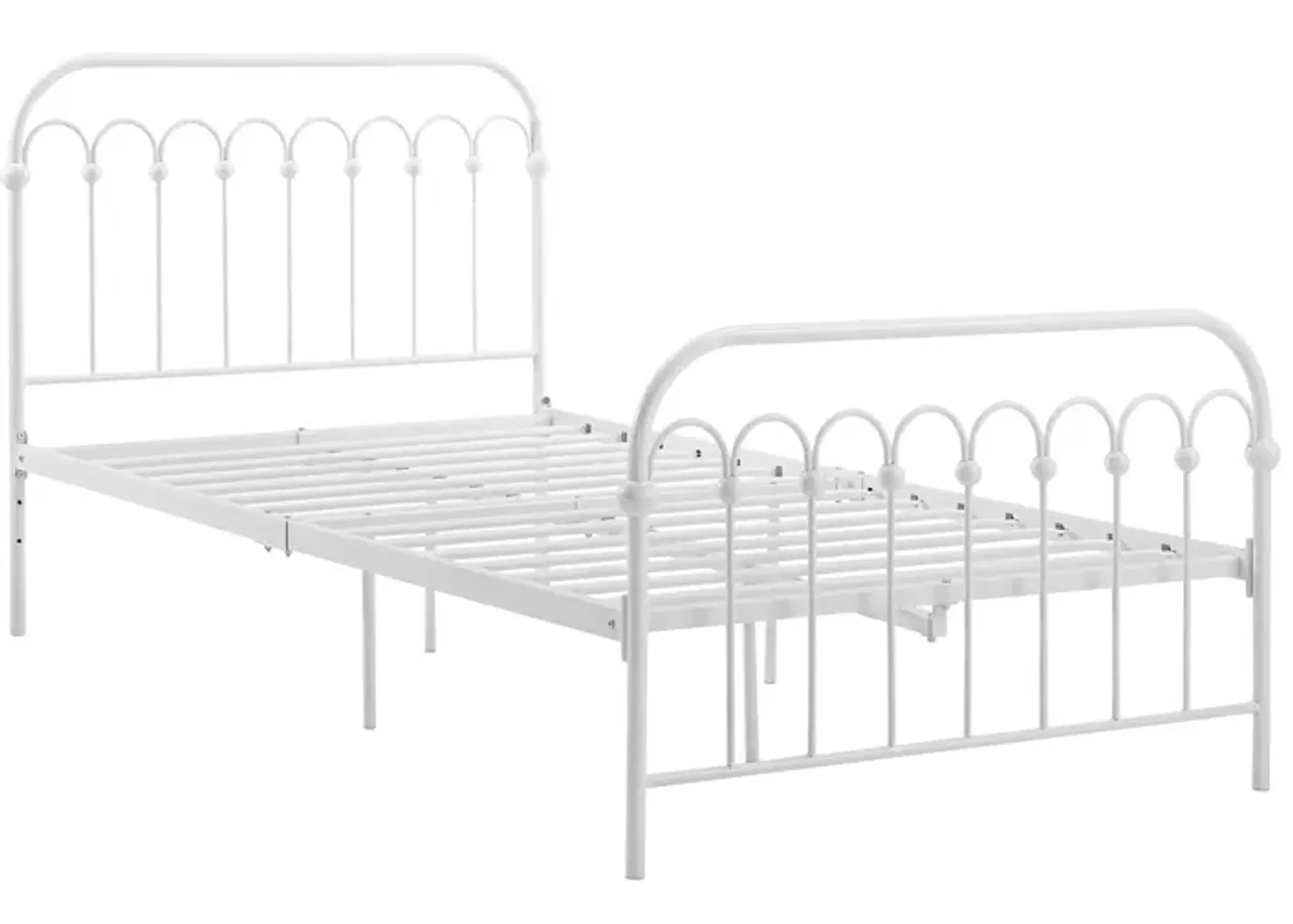 Bright Pop Metal Bed with a Curved Metal Frame