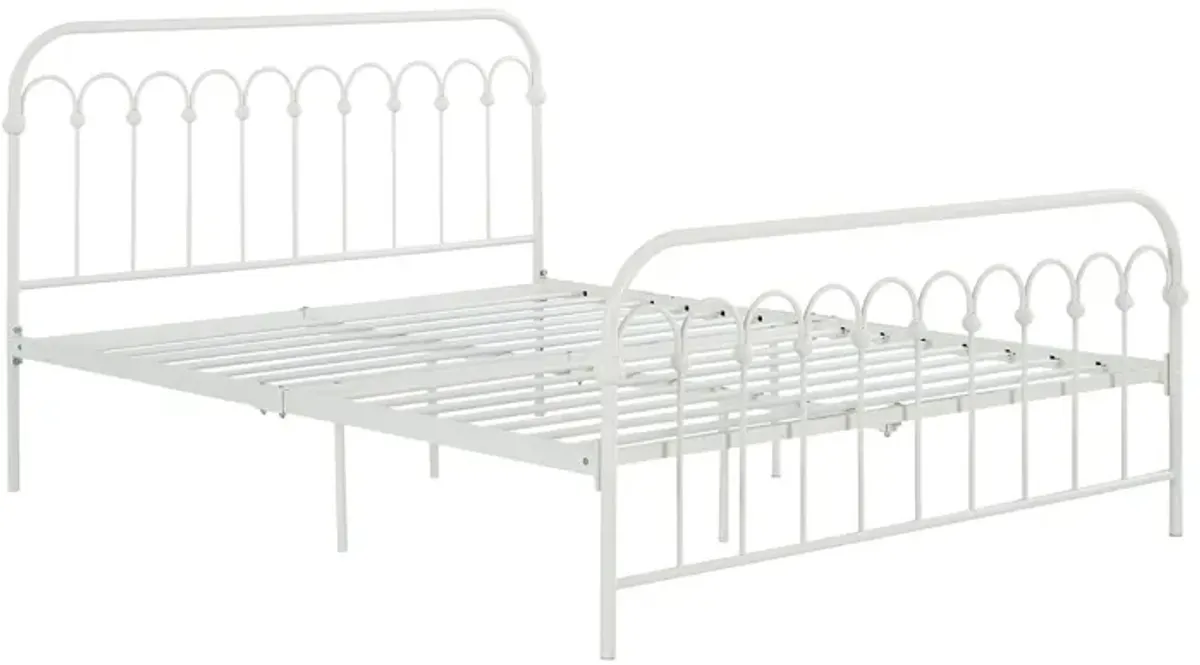 Bright Pop Metal Bed with a Curved Metal Frame