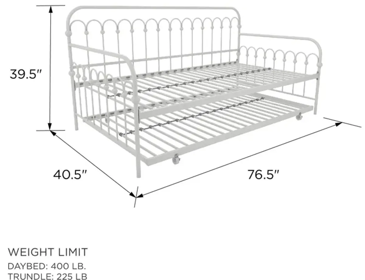 Bright Pop Metal Daybed with Trundle