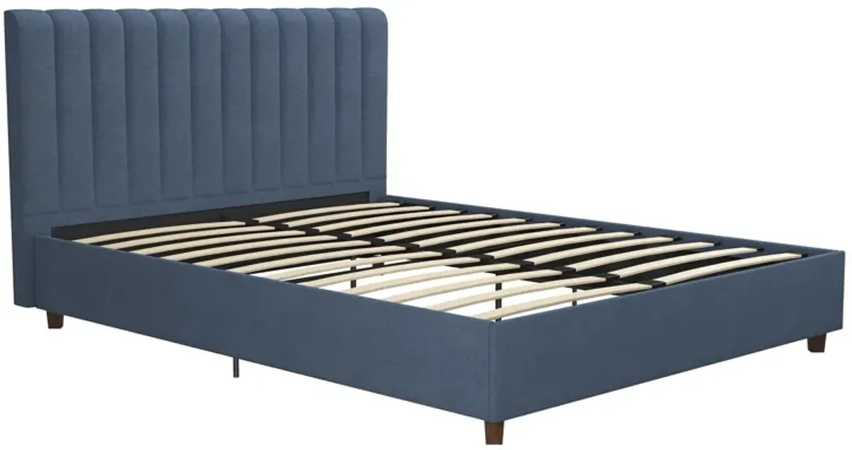 Brittany Upholstered Bed with Channel Tufted Headboard