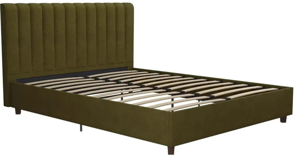 Brittany Upholstered Bed with Channel Tufted Headboard