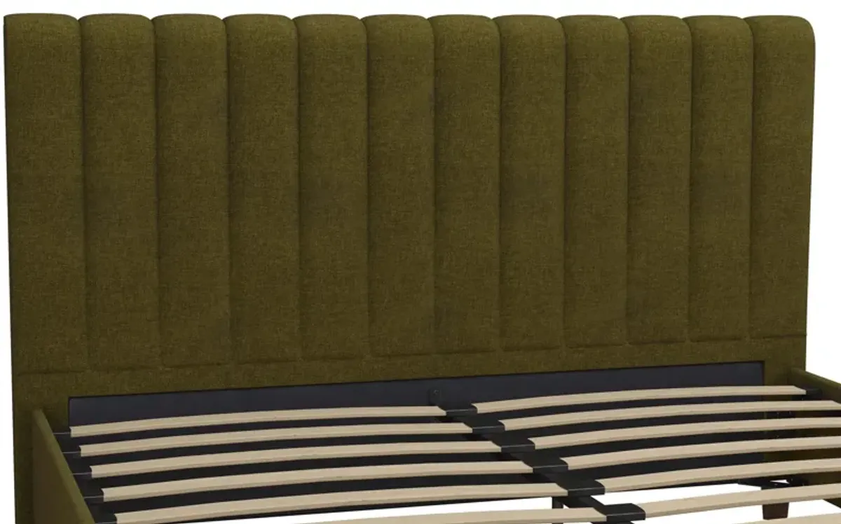 Brittany Upholstered Bed with Channel Tufted Headboard