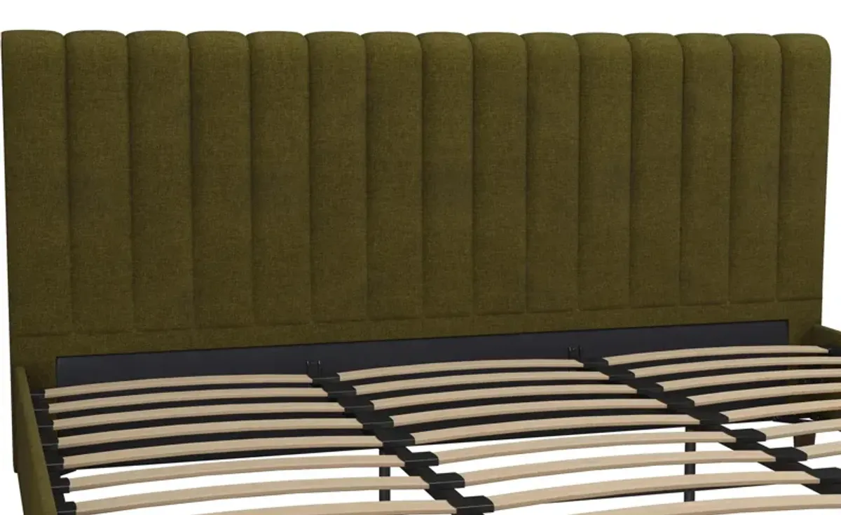 Brittany Upholstered Bed with Channel Tufted Headboard