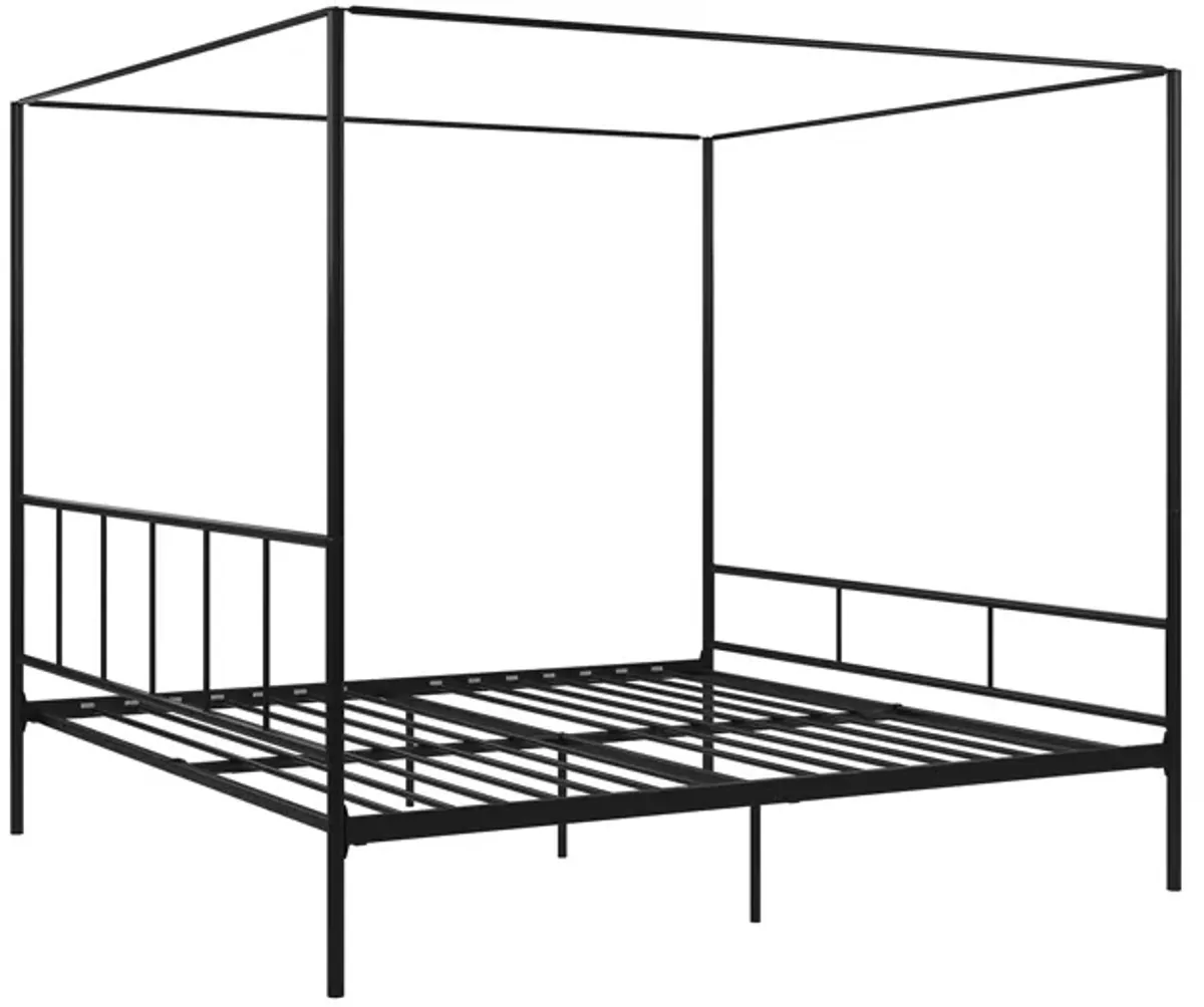 Marion Four Poster Metal Canopy Bed with Soft Clean Lines