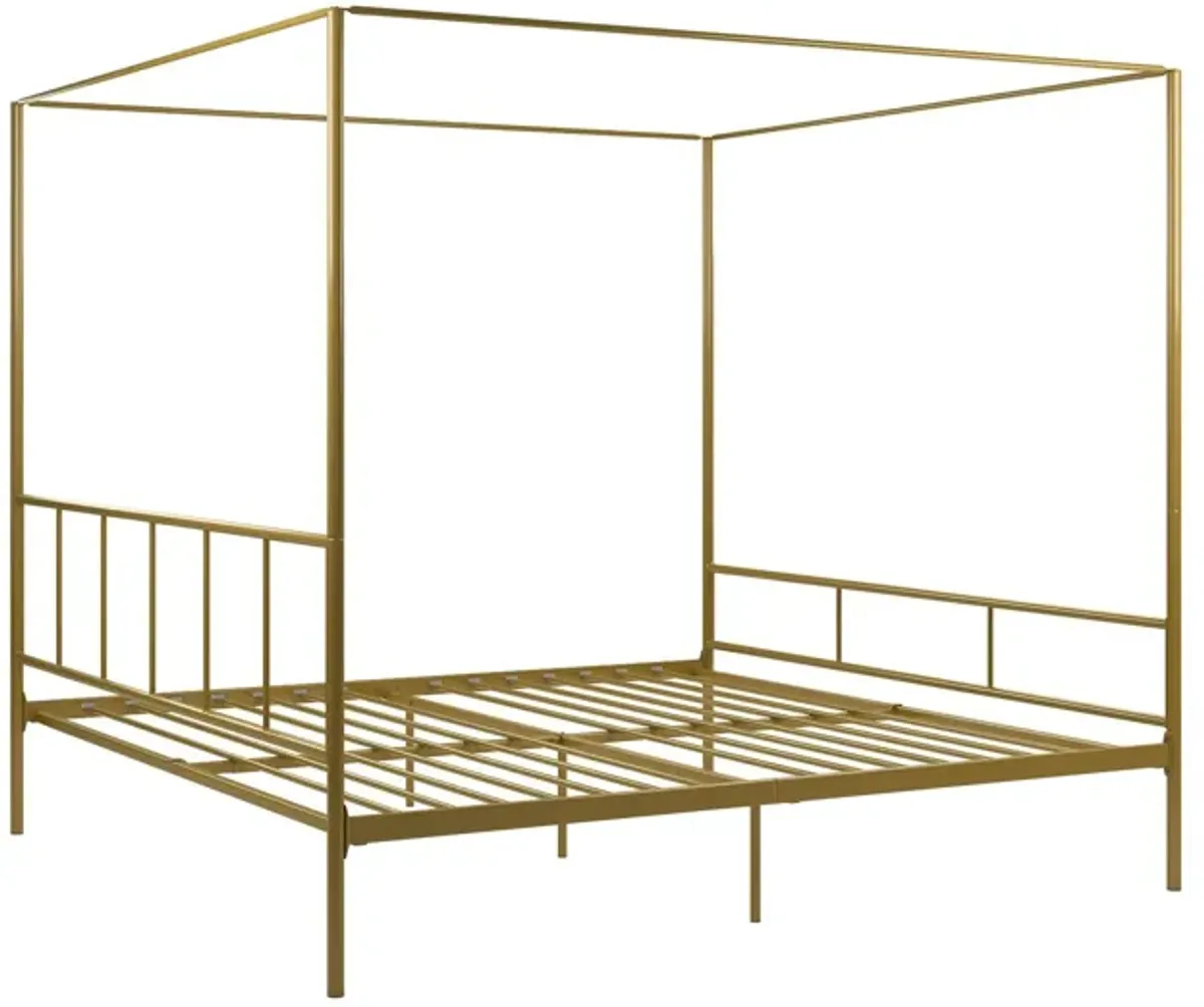 Marion Four Poster Metal Canopy Bed with Soft Clean Lines