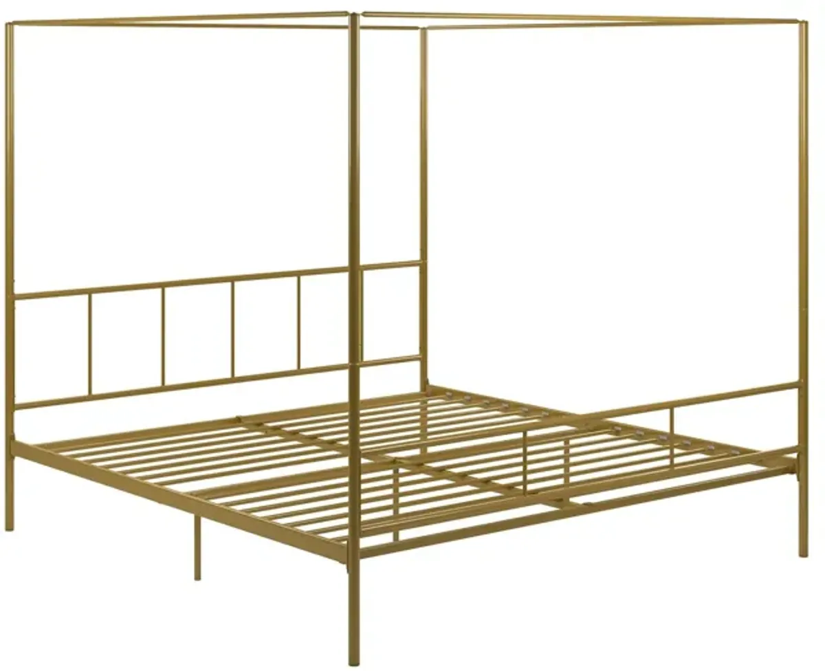 Marion Four Poster Metal Canopy Bed with Soft Clean Lines