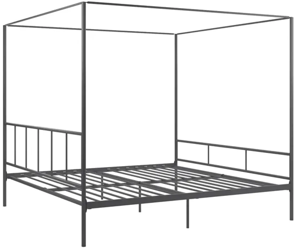 Marion Four Poster Metal Canopy Bed with Soft Clean Lines