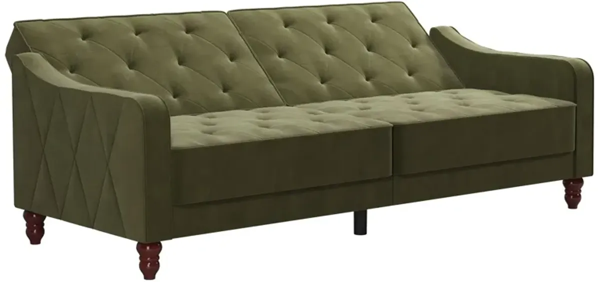 Vintage Tufted Split Back Futon