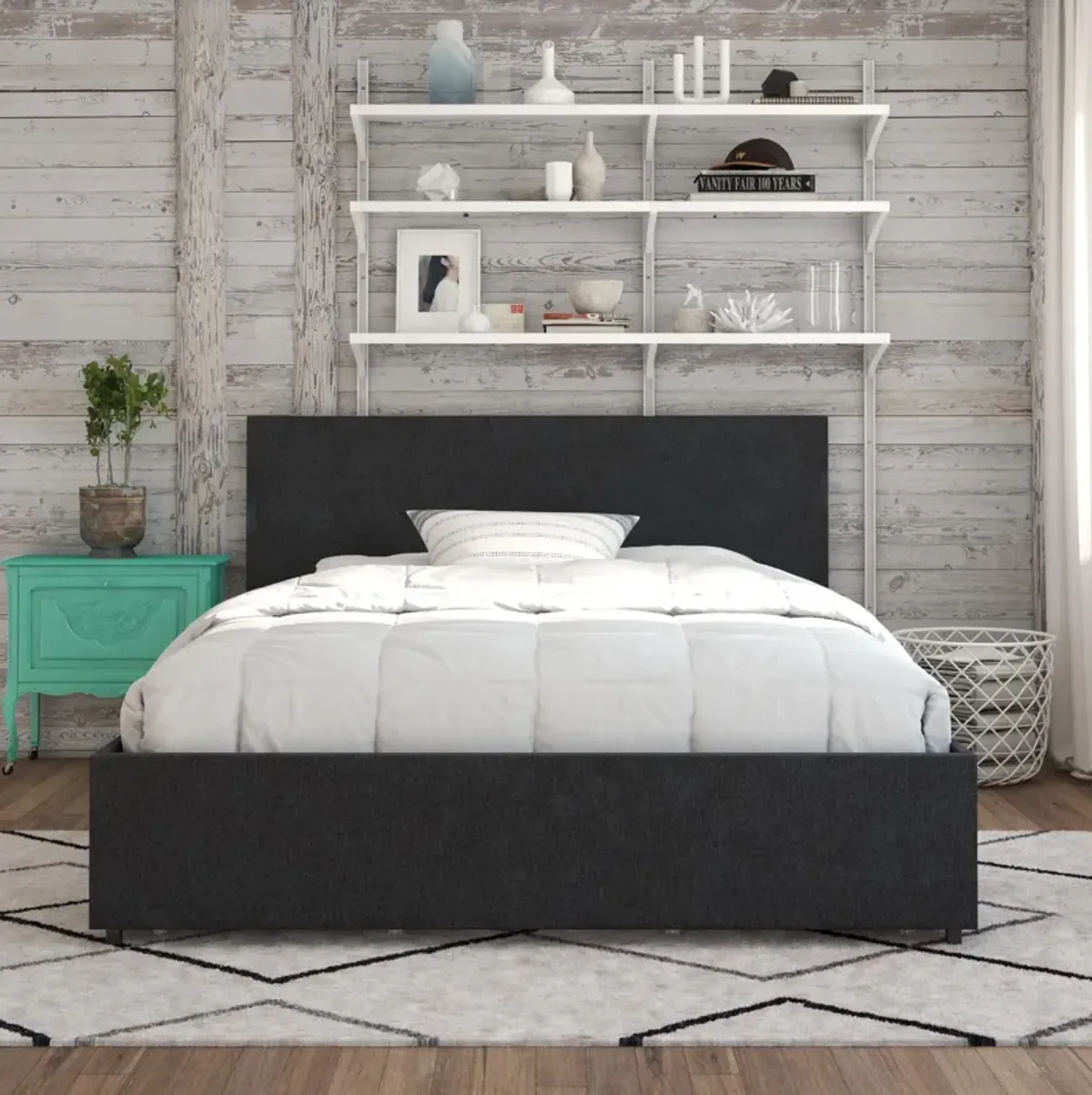 Kelly Upholstered Bed with 4 Storage Drawers