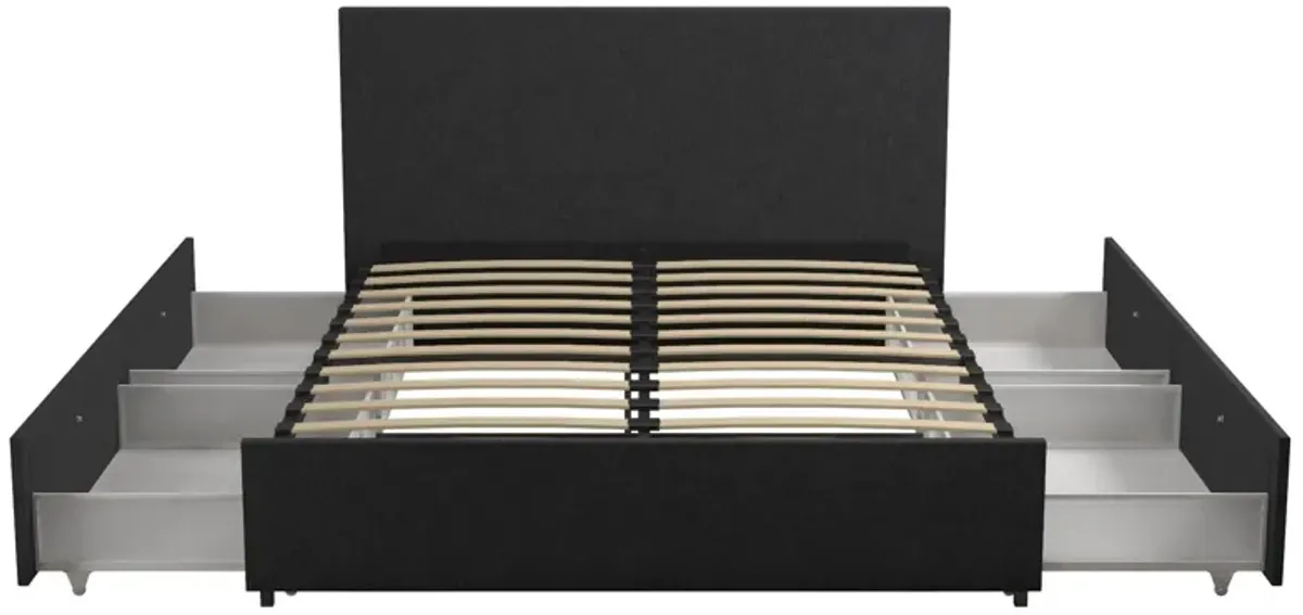 Kelly Upholstered Bed with 4 Storage Drawers