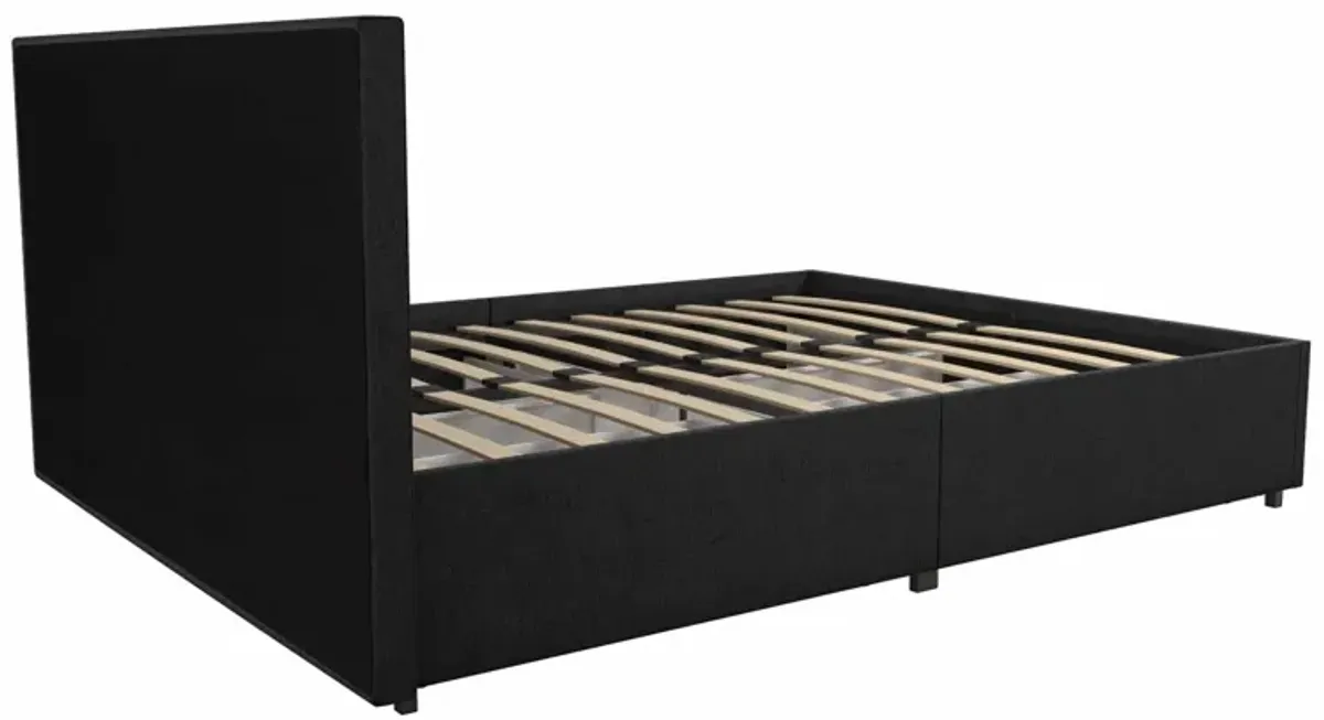 Kelly Upholstered Bed with 4 Storage Drawers