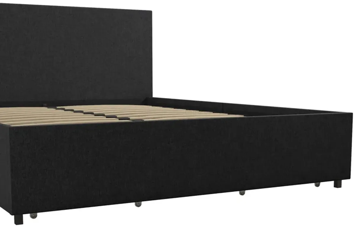 Kelly Upholstered Bed with 4 Storage Drawers