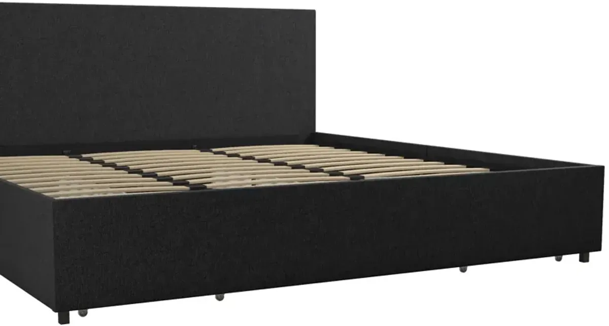 Kelly Upholstered Bed with 4 Storage Drawers