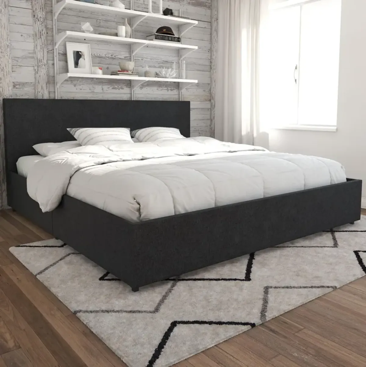 Kelly Upholstered Bed with 4 Storage Drawers