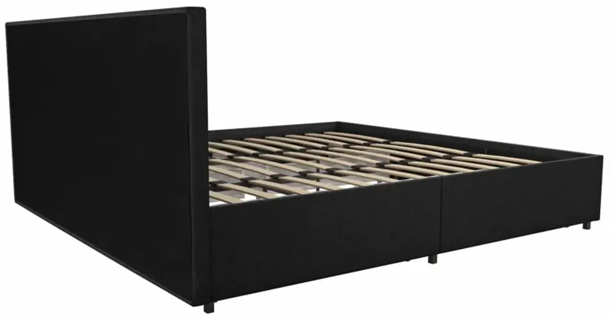 Kelly Upholstered Bed with 4 Storage Drawers