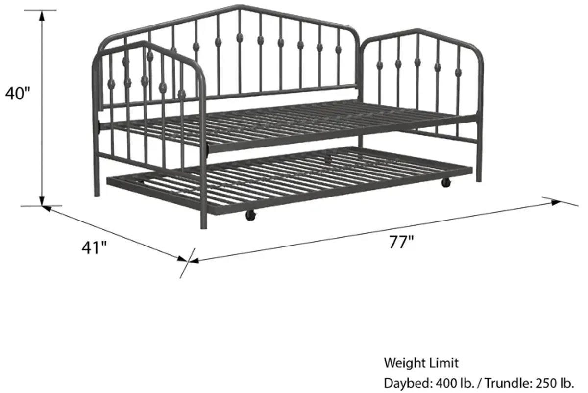 Bushwick Metal Daybed & Trundle