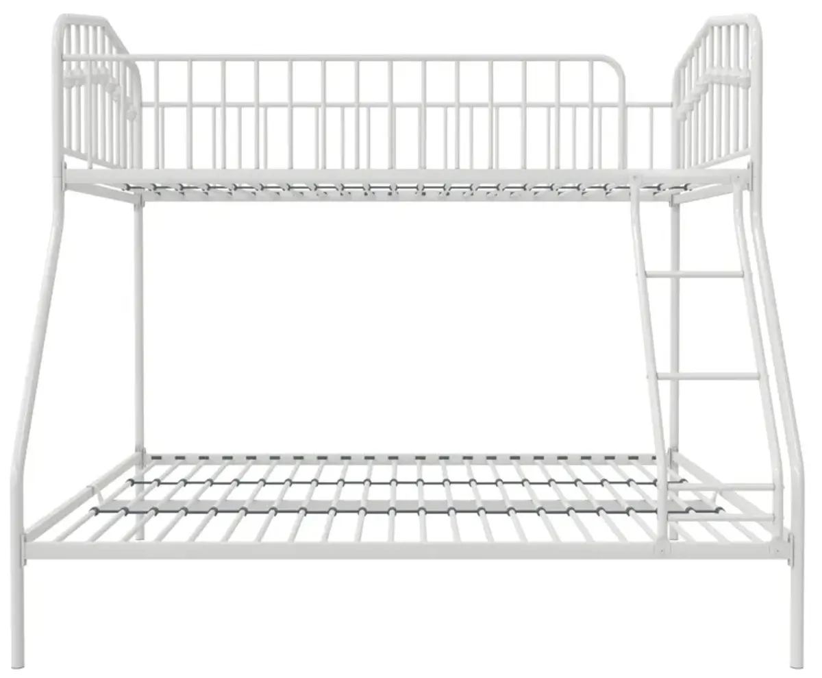 Bushwick Metal Bunk Bed with Secured Metal Slats and Integrated Ladder