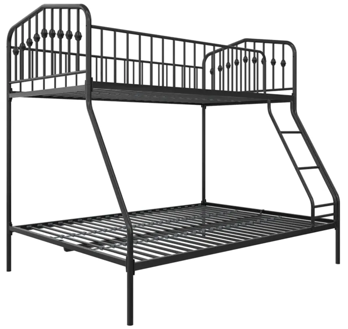 Bushwick Metal Bunk Bed with Secured Metal Slats and Integrated Ladder