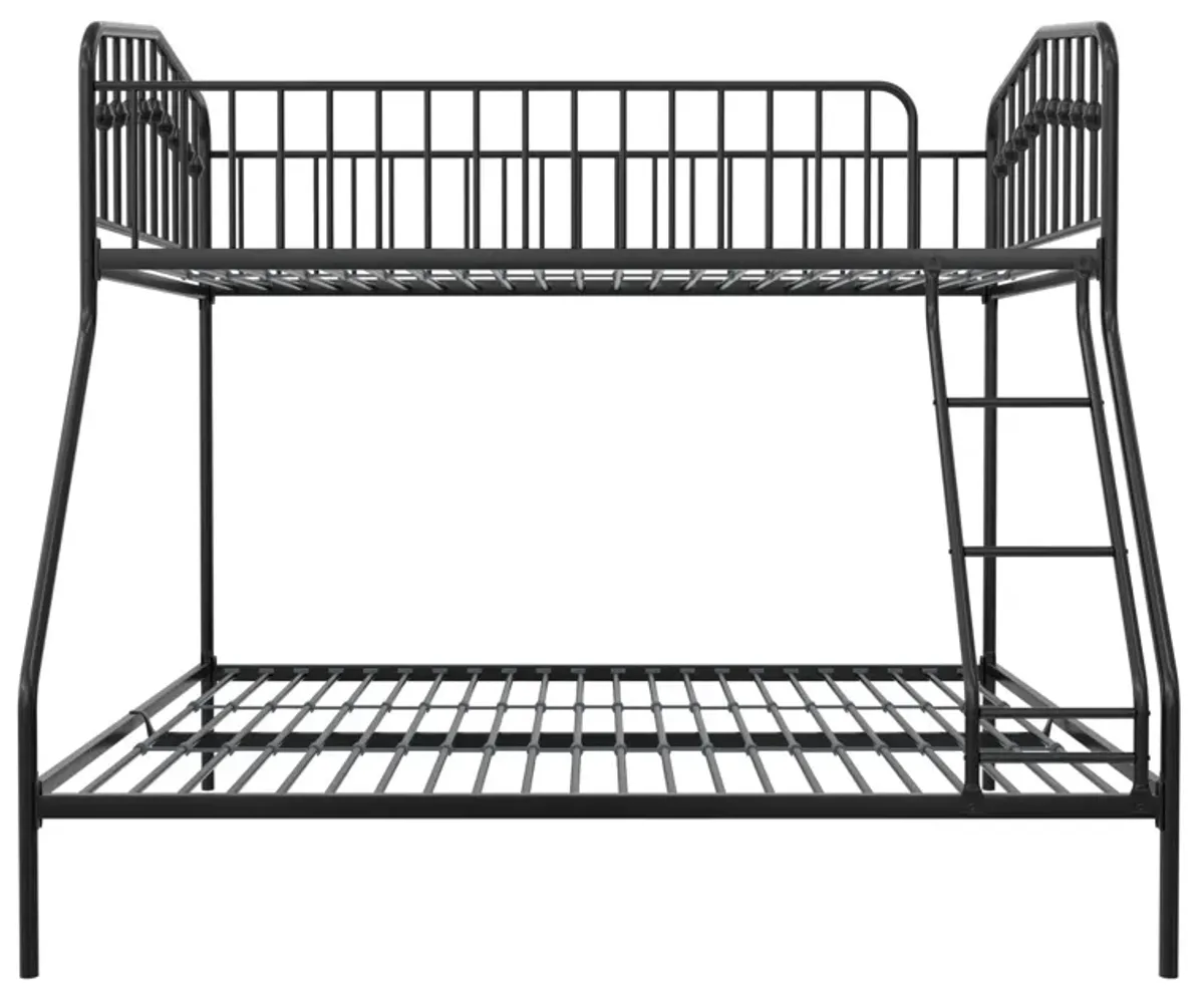 Bushwick Metal Bunk Bed with Secured Metal Slats and Integrated Ladder