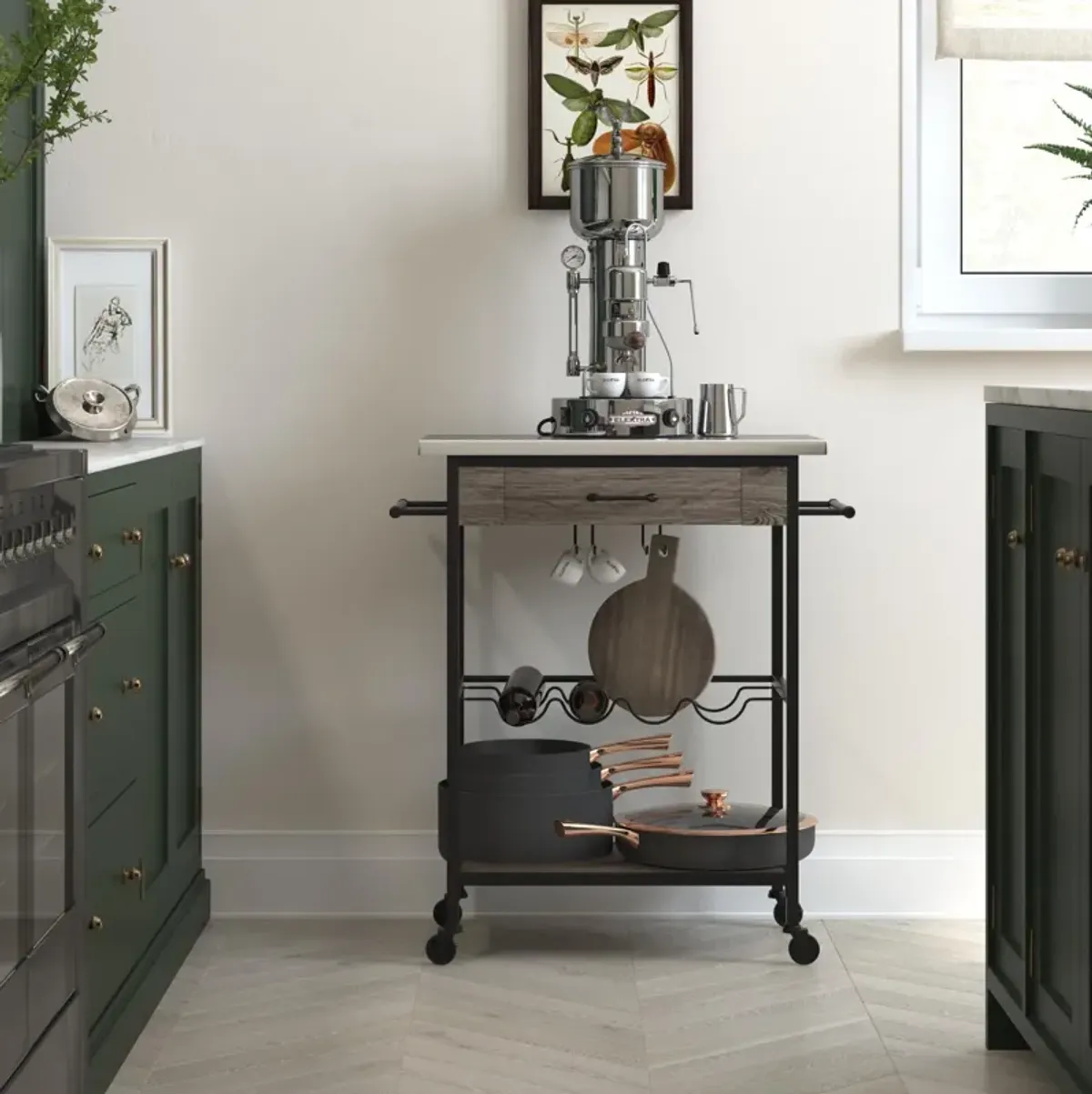 Nora Multifunctional Kitchen Cart