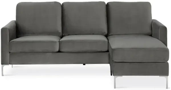 Chapman Reversible Sectional Sofa with Chrome Legs