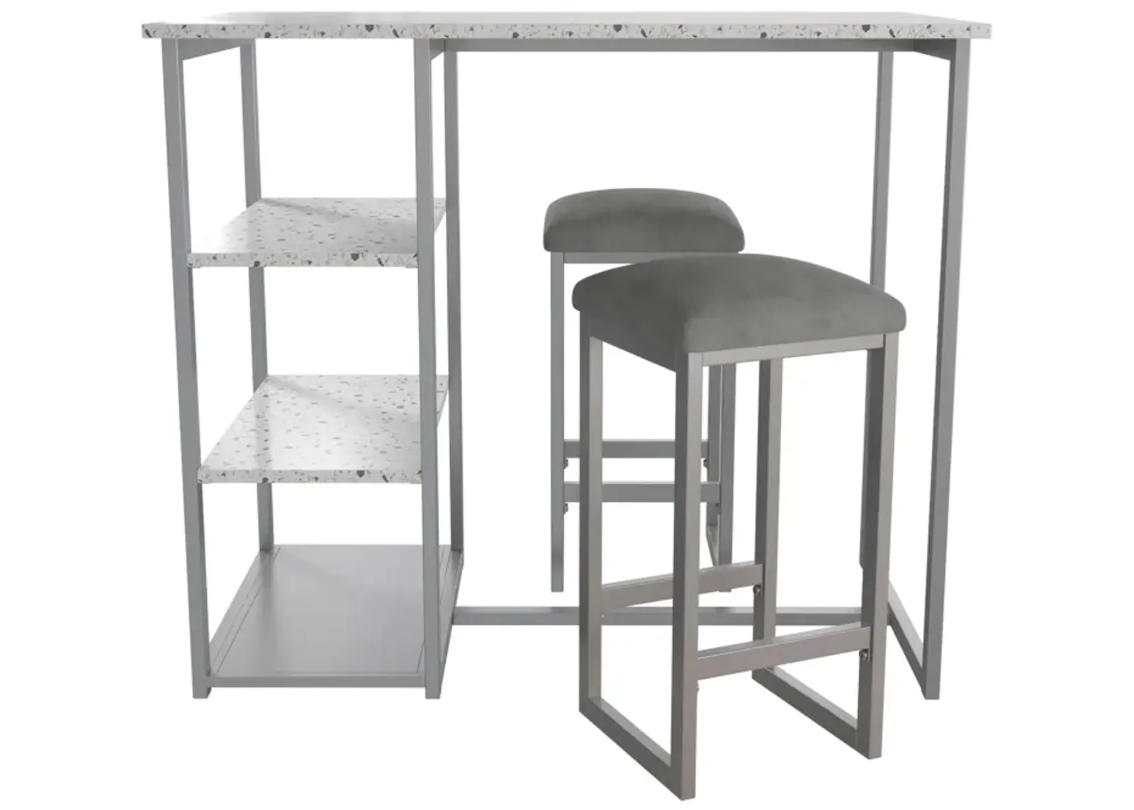 Nora 3-Piece Pub Set with Faux Terrazzo Top