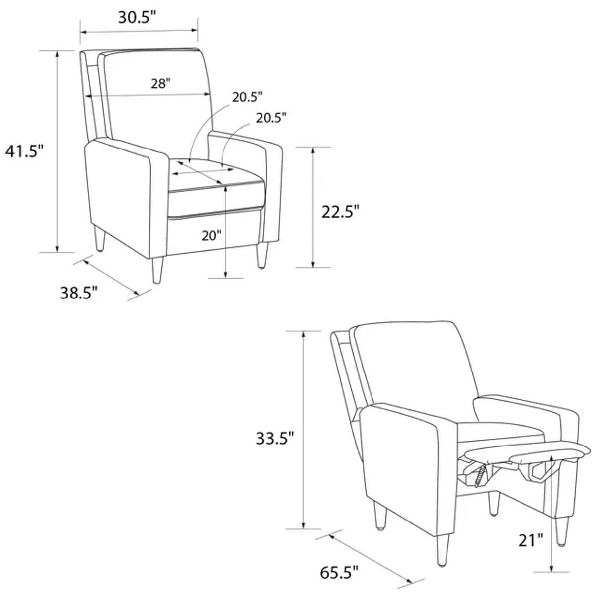 Lana Pushback Recliner