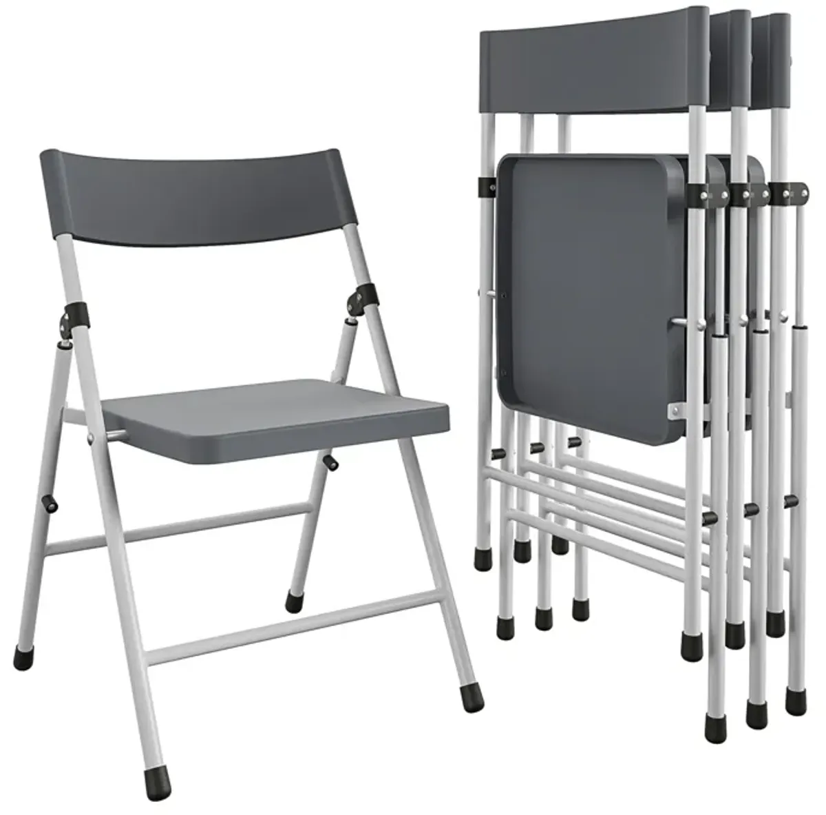 Kid's Plastic Pinch-Free Folding Chair, Set of 4