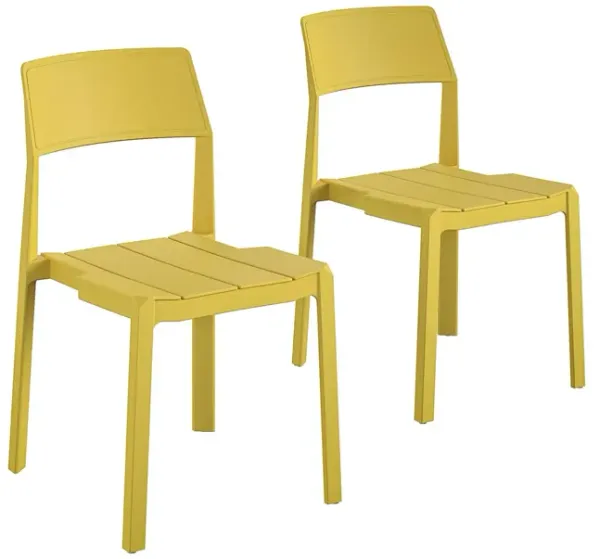 Poolside Collection Chandler Stacking Dining Chairs Indoor/Outdoor, Set of 2