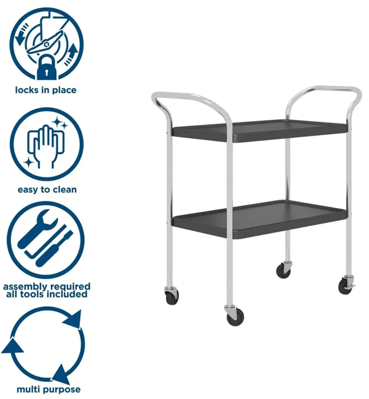 Stylaire 2 Tier Serving Cart