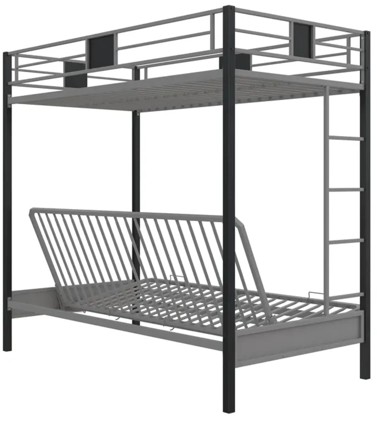 Silver Screen Twin/Futon Metal Bunk Bed