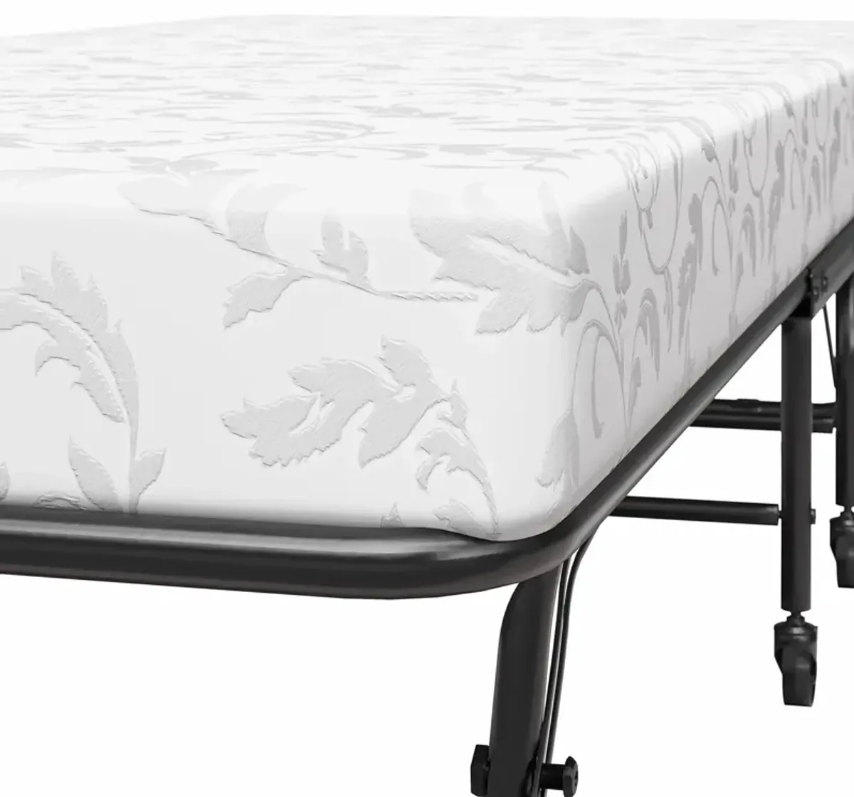 Barry Folding Cot Guest Bed with 4 Inch Mattress