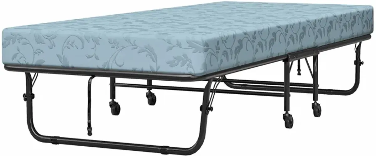Barry Folding Cot Guest Bed with 4 Inch Mattress