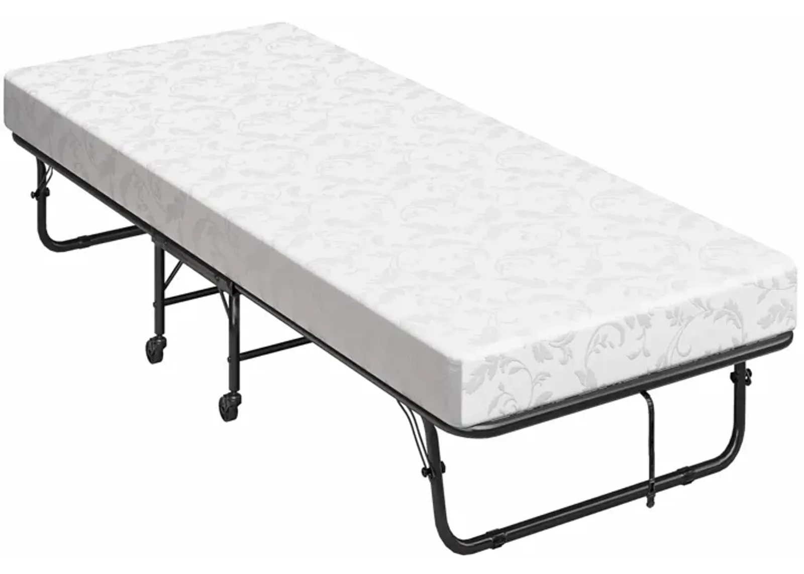 Barry Folding Cot Guest Bed with 4 Inch Mattress