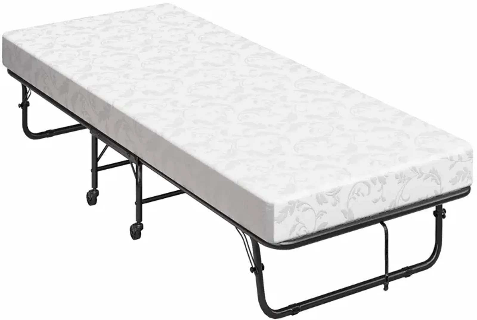 Barry Folding Cot Guest Bed with 4 Inch Mattress