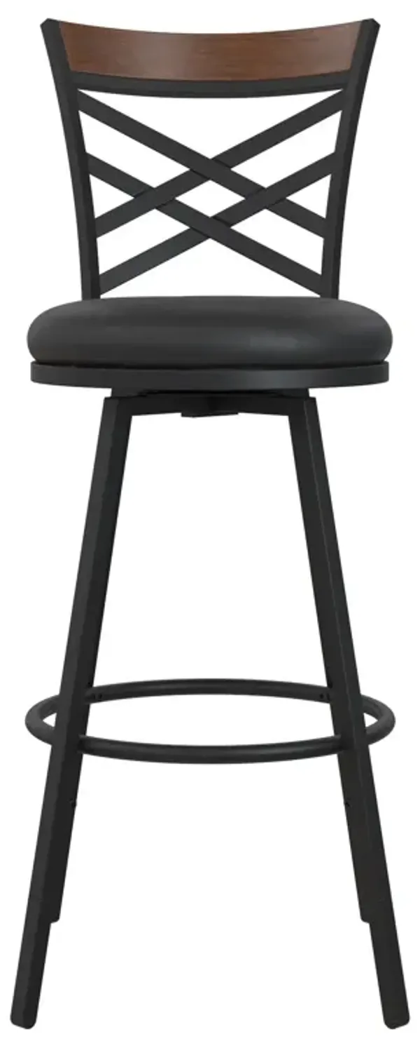 Lesley Upholstered Seat Swivel Barstool