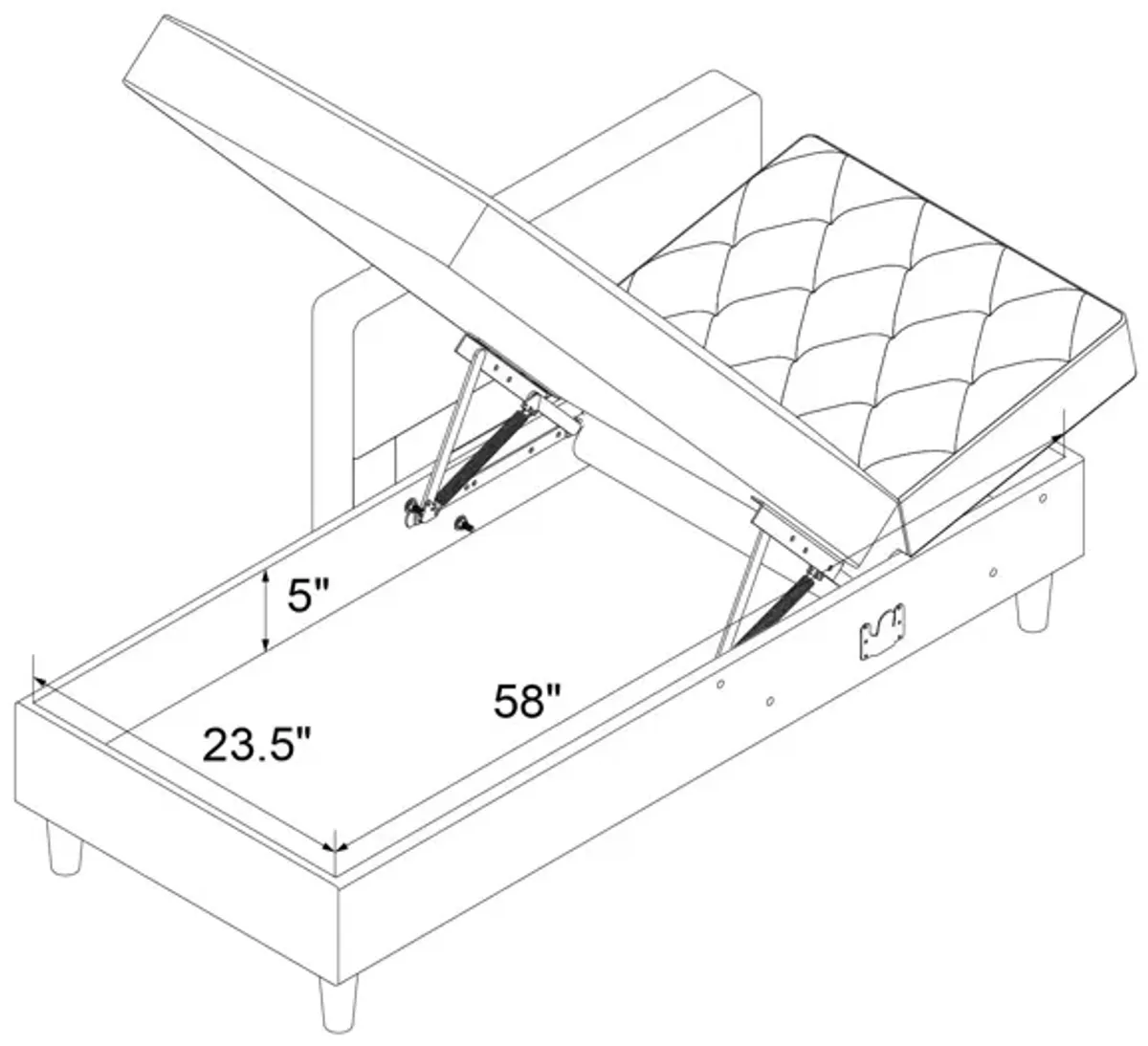 Liberty Reversible Sectional/Futon with Storage