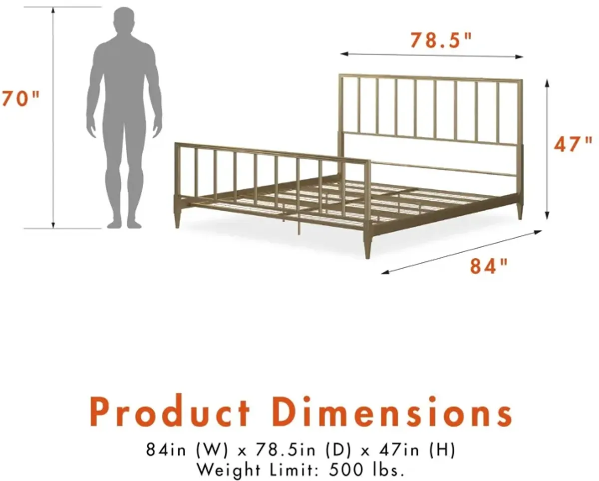 Blair Brass Metal Bed