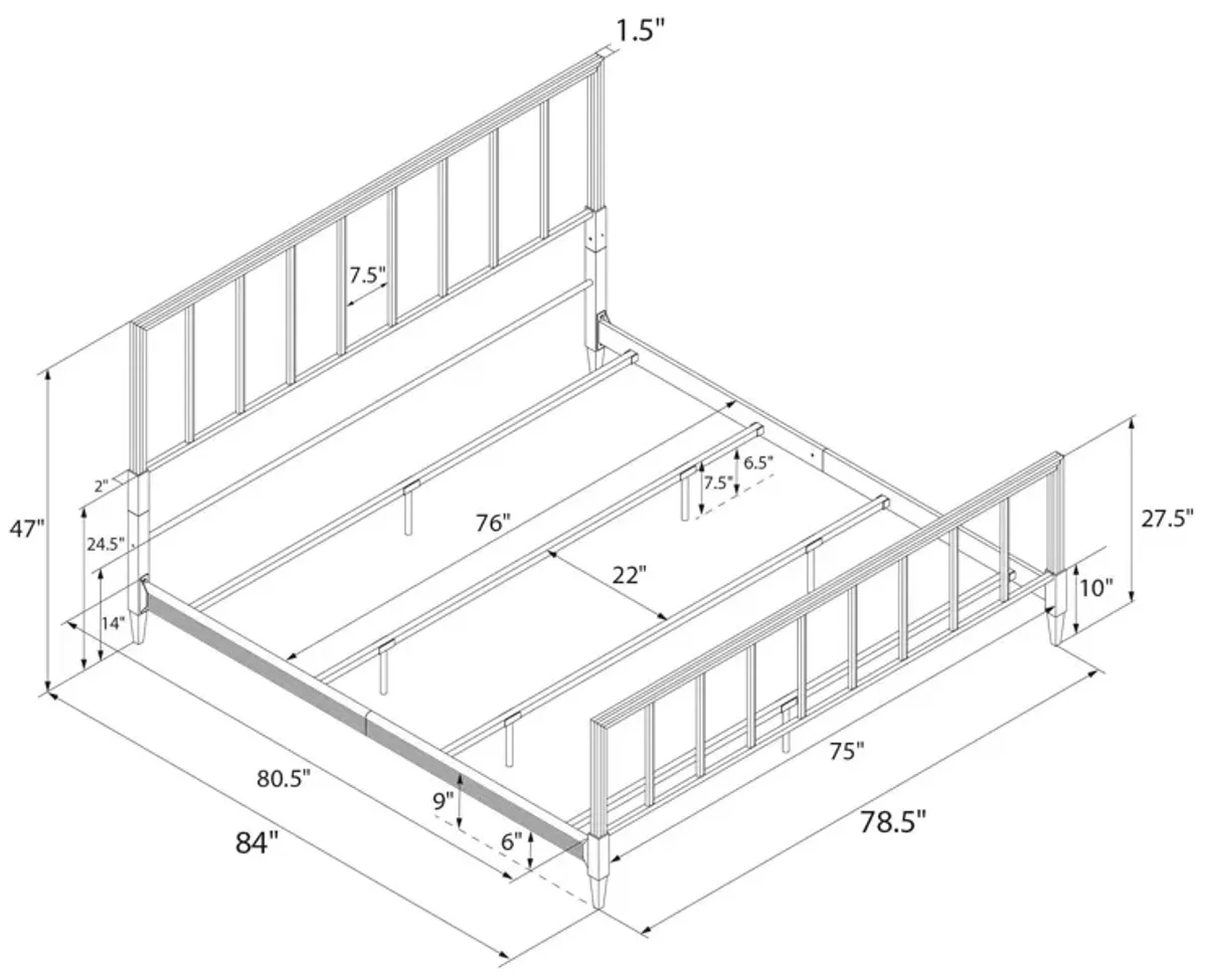 Blair Brass Metal Bed