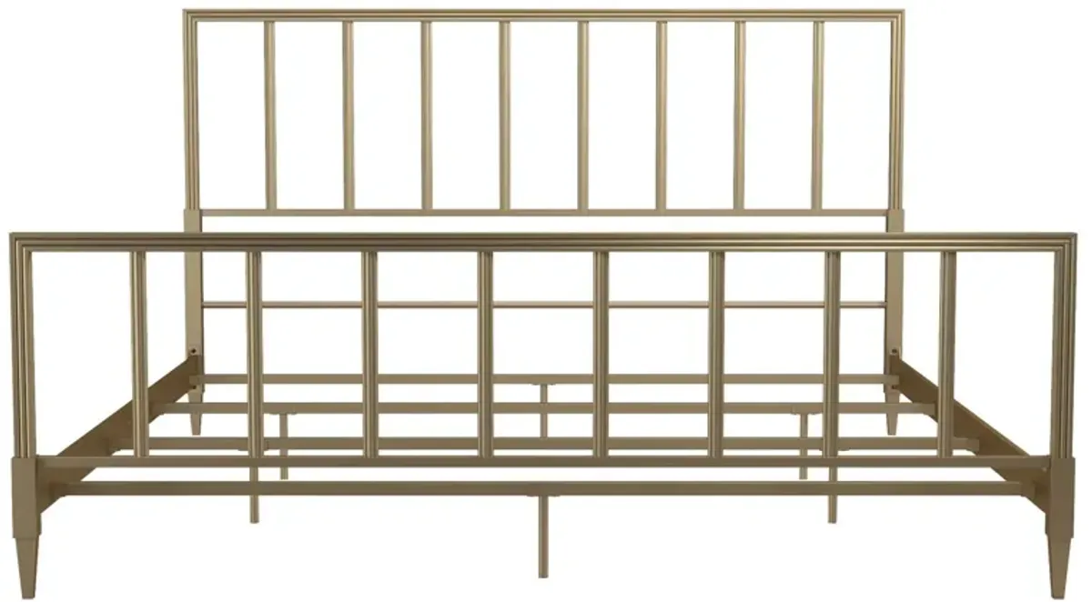 CosmoLiving by Cosmopolitan Blair Brass Metal Bed