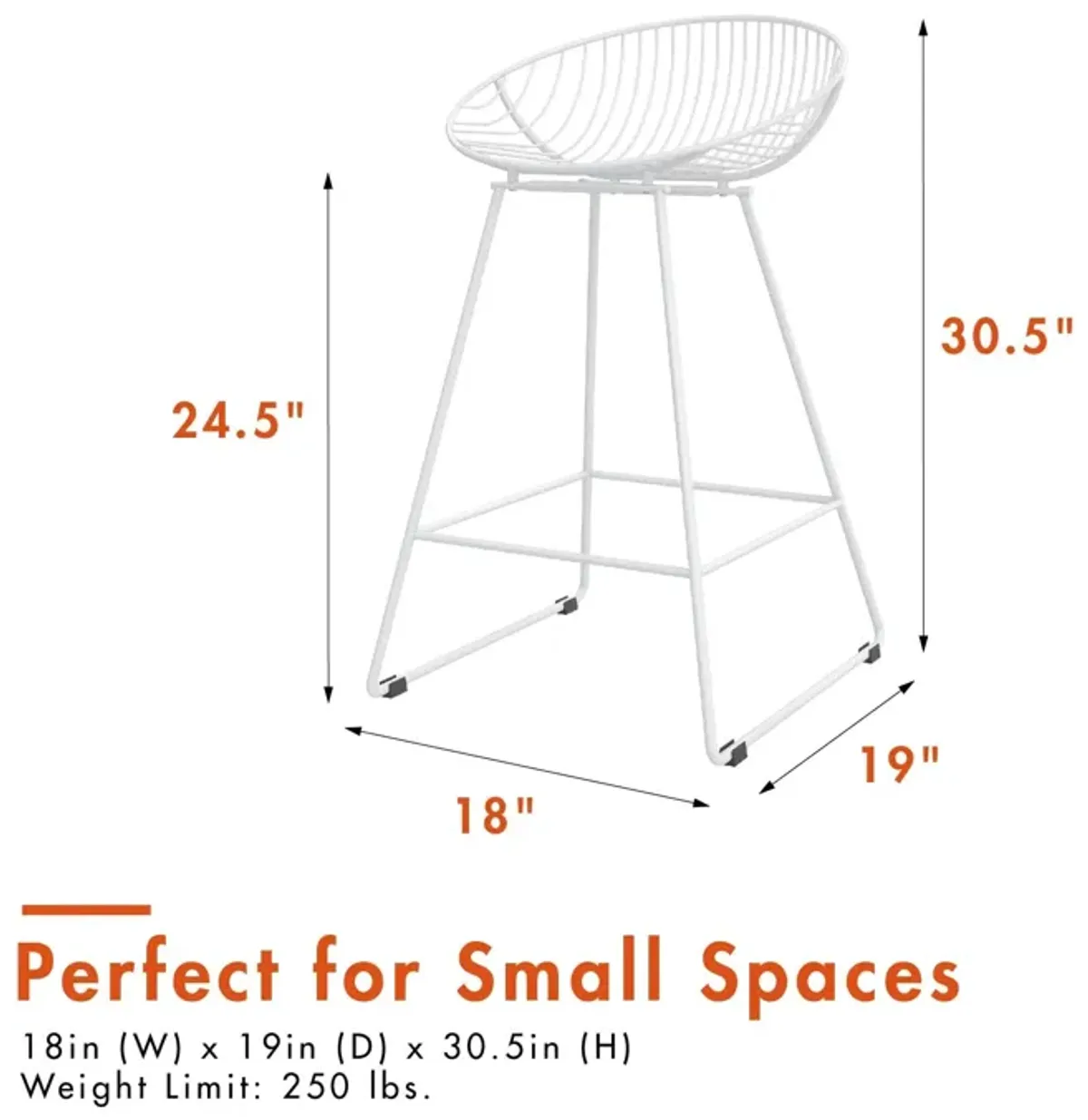 Ellis Wire Counter Height Bar Stool