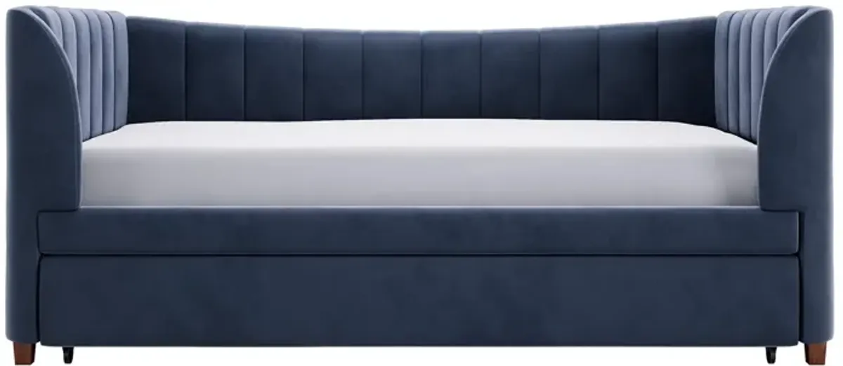 Valentina Upholstered Daybed with Trundle and Vertical Stitching