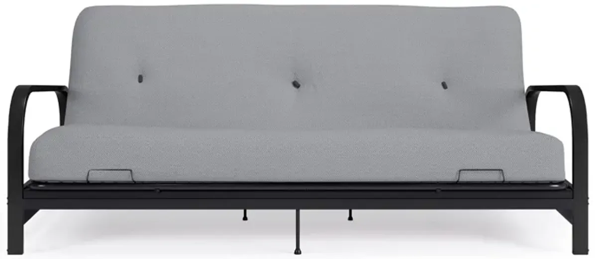 Cleo Black Metal Arm Full Size Futon Frame