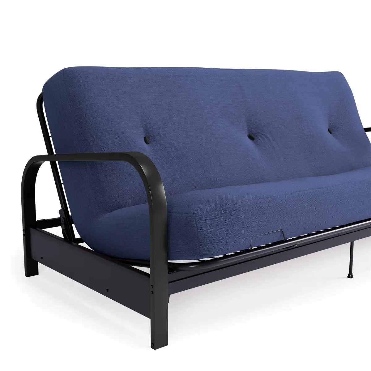 Cleo Black Metal Arm Full Size Futon Frame