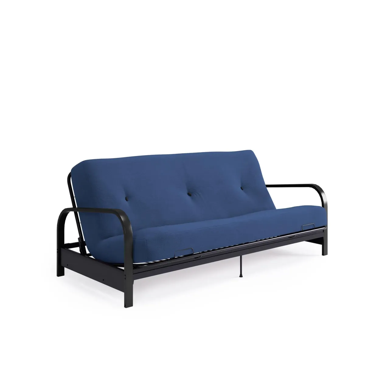 Cleo Black Metal Arm Full Size Futon Frame