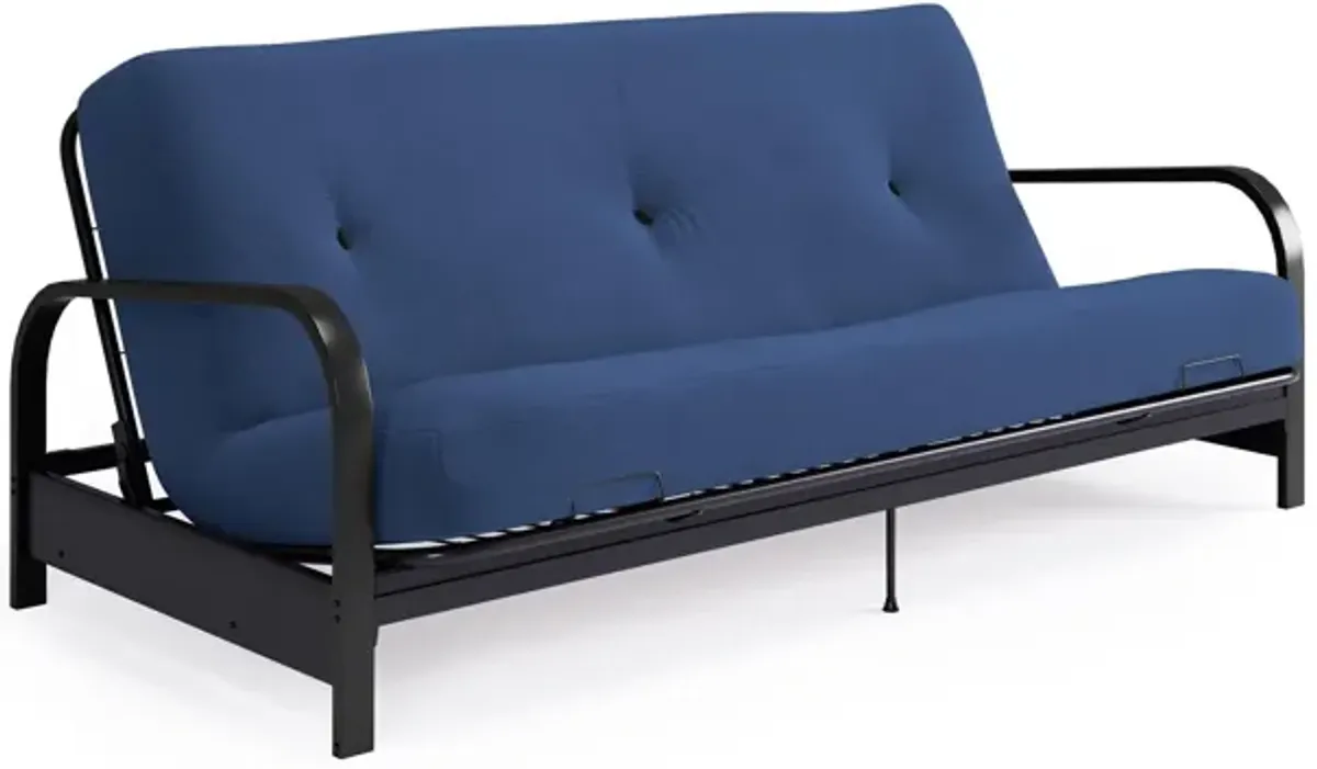 Cleo Black Metal Arm Full Size Futon Frame