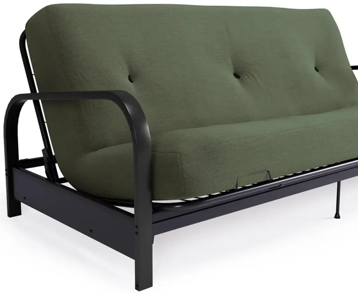 Cleo Black Metal Arm Full Size Futon Frame