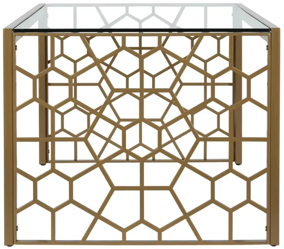 Juliette Glass Top Coffee Table with Cut Out Detailing