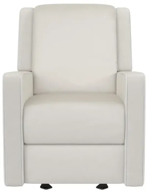 Robyn Upholstered Rocker Recliner Chair with White Trim Detail