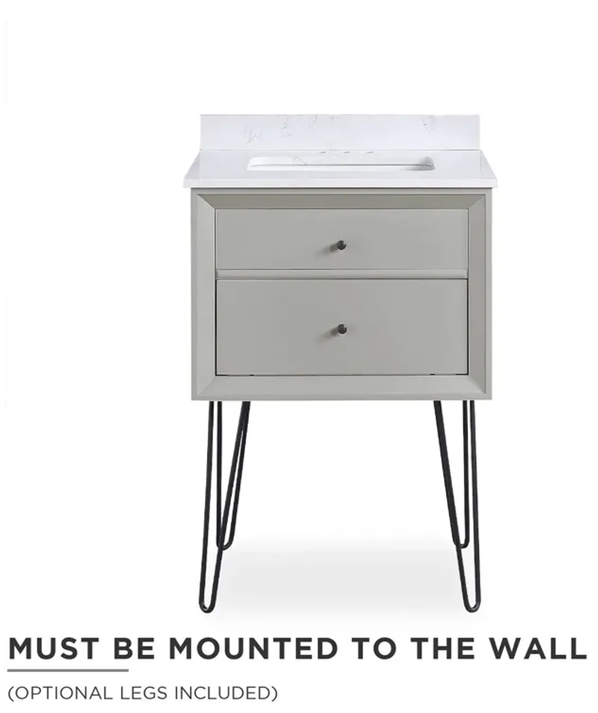 Tribecca 24 Inch Floating Wall Mounted Bathroom Vanity